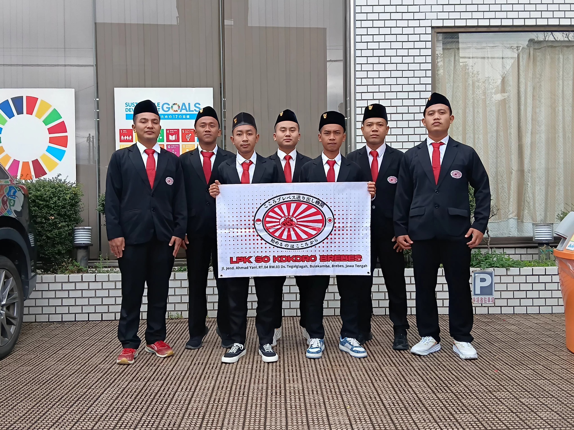 Peserta LPK SO KOKORO BREBES setibanya di Jepang