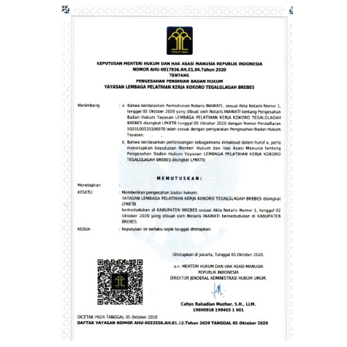 Pengesahan Badan Hukum (2020)